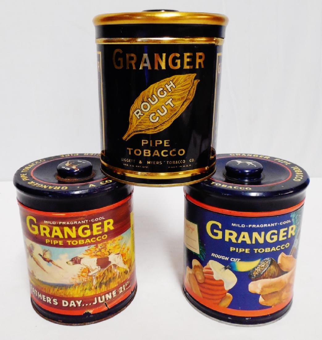 Lot of 3 Granger Tobacco Canisters (1 of 2)