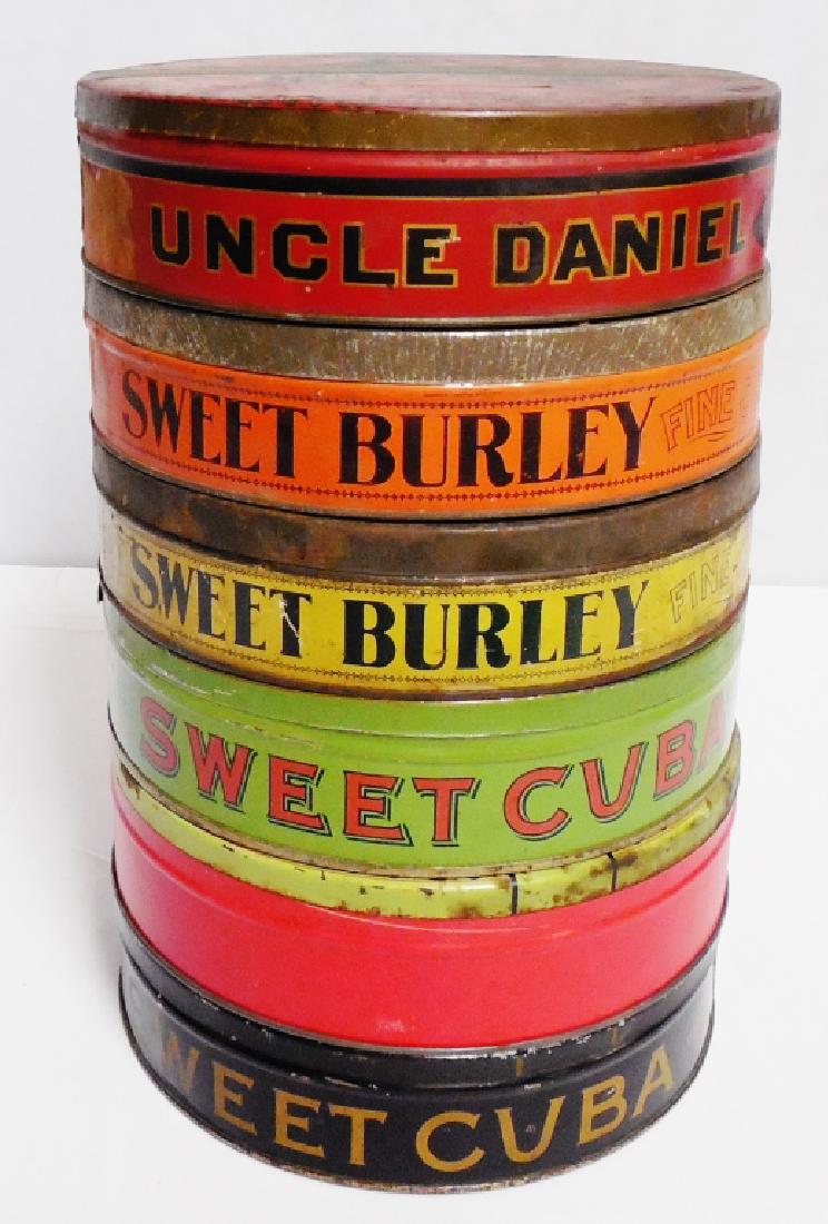 Lot of 6 Pie Shaped Tobacco Tins (1 of 2)
