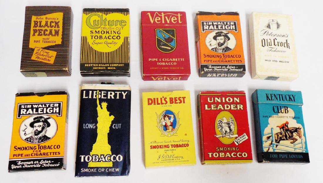 Lot of 10 Full Packs of Assorted Tobacco (1 of 1)