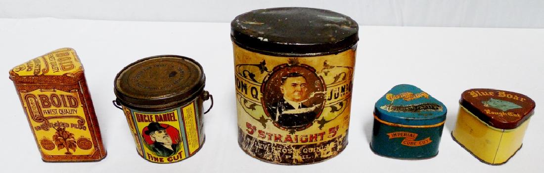 Lot of 5 Tobacco Tins (1 of 2)