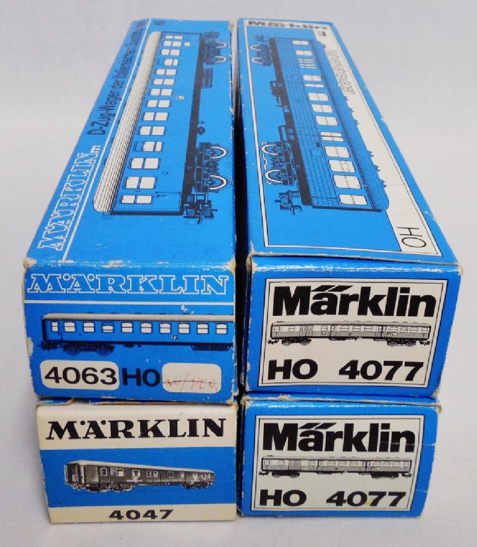 Lot of 4 Marklin HO Passenger Cars - Very Scarce: 4077, 4077, 4063, 4047