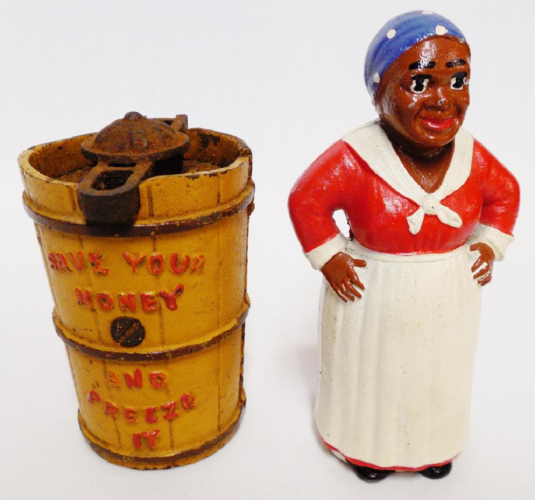 Lot of 2 Cast Iron Banks (1 of 2)