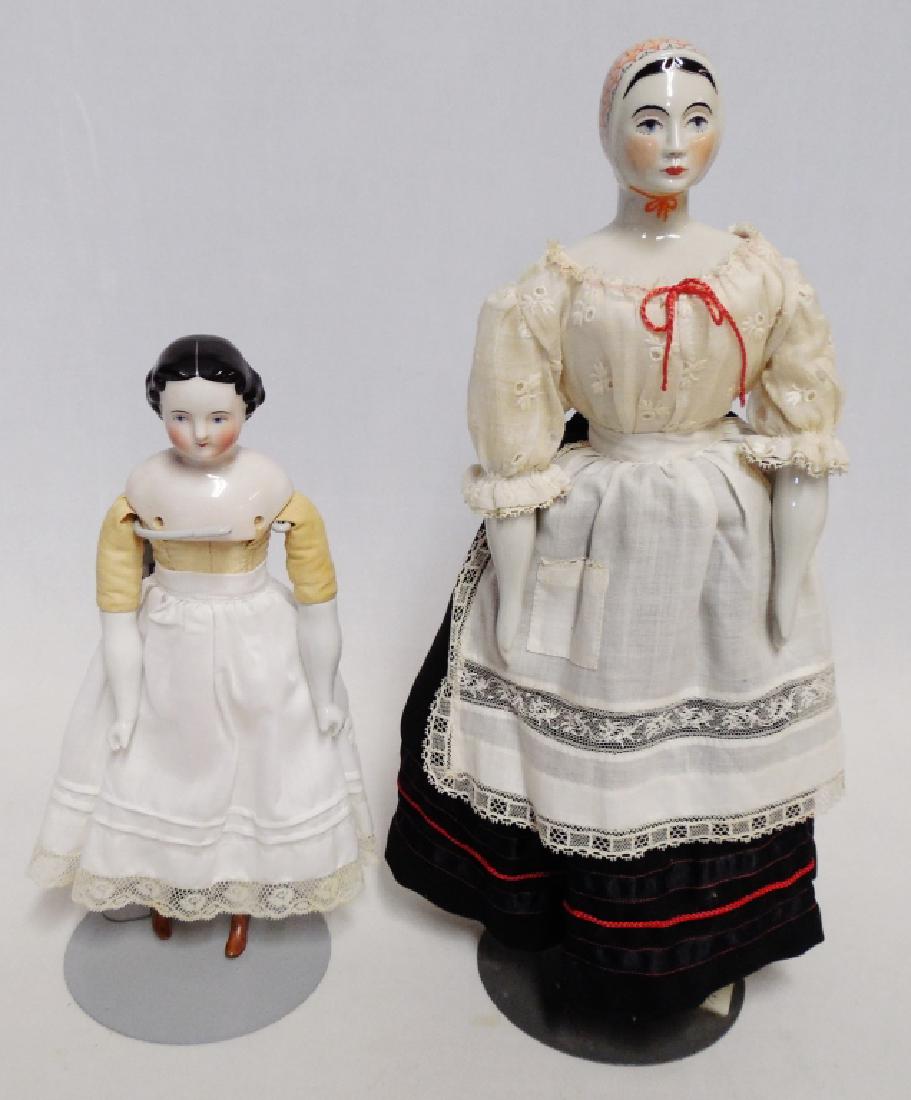 Lot of 2 China Shoulder-Head Dolls (1 of 2)