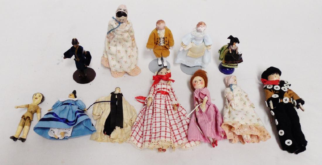 Lot of 12 Various Peg Wooden Dolls and Others (1 of 4)