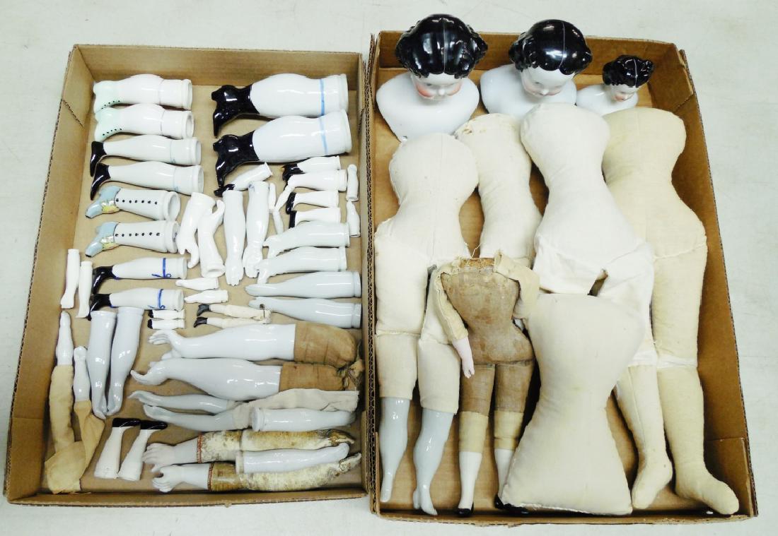 Large Lot of China Doll Parts (1 of 1)