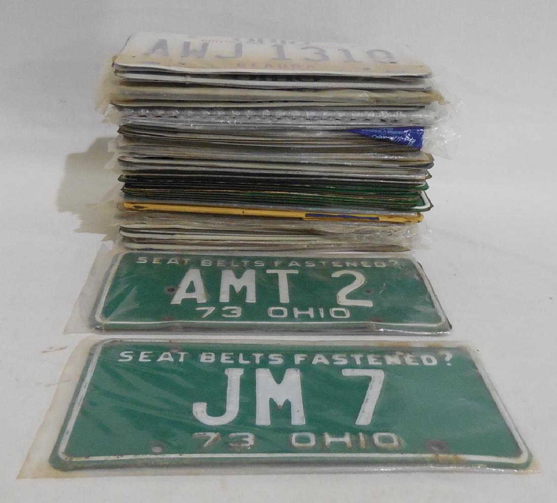 Lot of 40+ Ohio License Plates: 1970's - 2000's