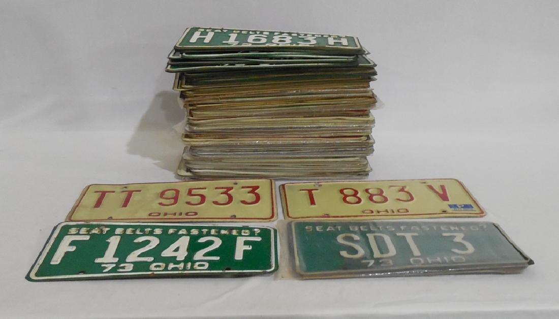 Lot of 50+ Ohio License Plates: 1970's - 1980's