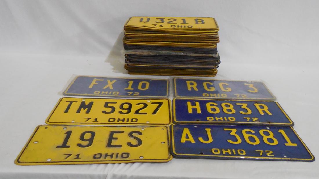 Lot of 40+ Ohio License Plates: 1970's