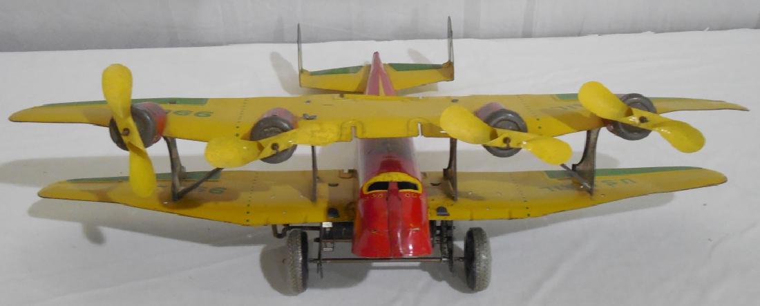 Marx Bi-wing airplane: pre-war, celluloid props beautiful colors