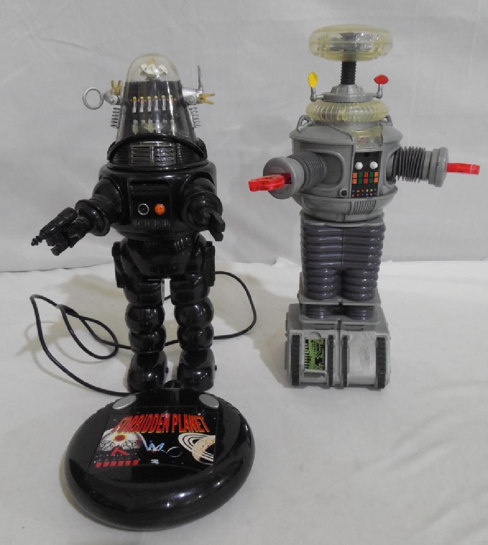 2 Lost in Space Robots (out of box): Robby the Robot 1999 Trendmasters and B9 - 1997 Trendmasters