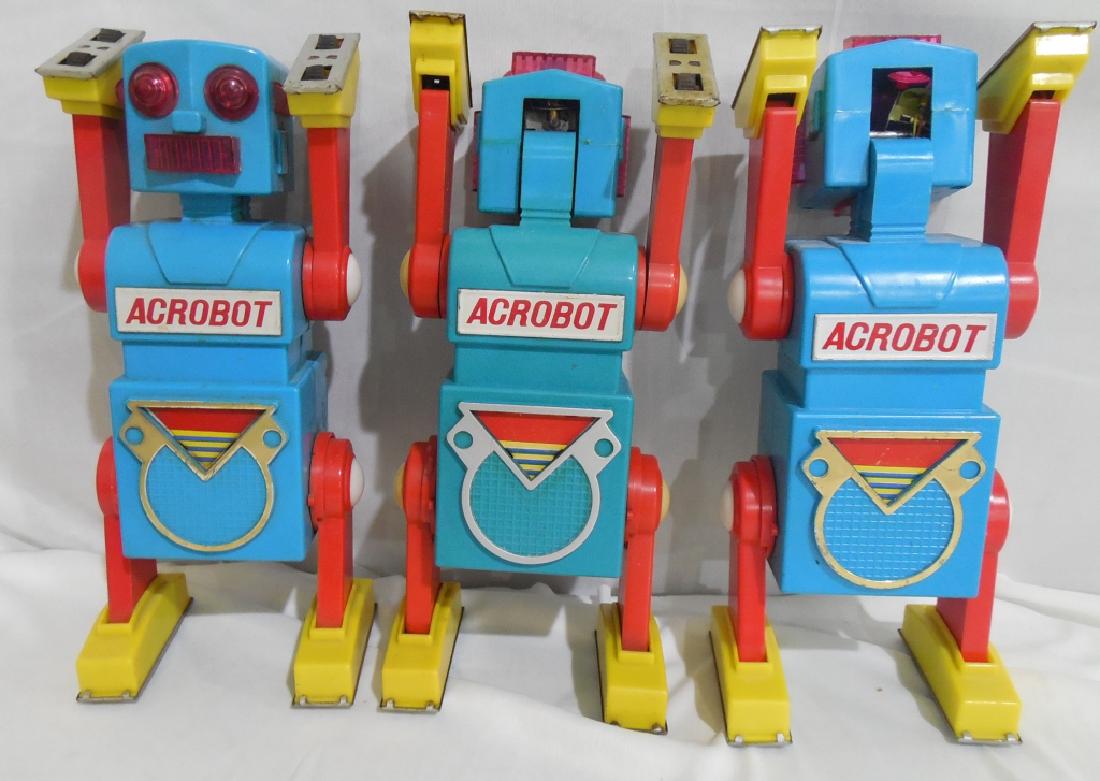 3 Acrobat Robots: Out of Box, some missing Battery Door, AS IS