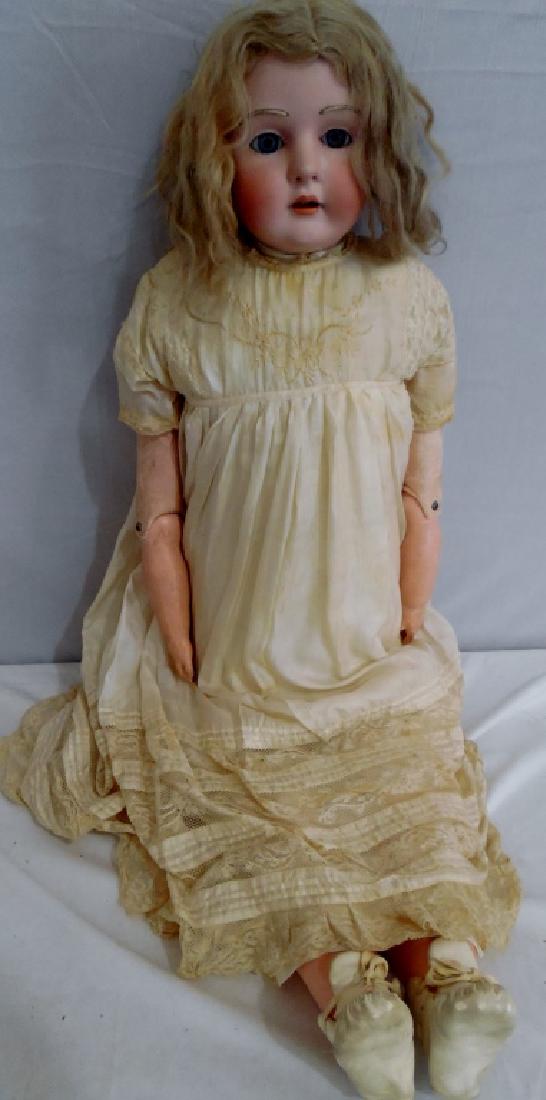 34 1/2" Bisque Head Doll Leather & Compo Body (1 of 5)
