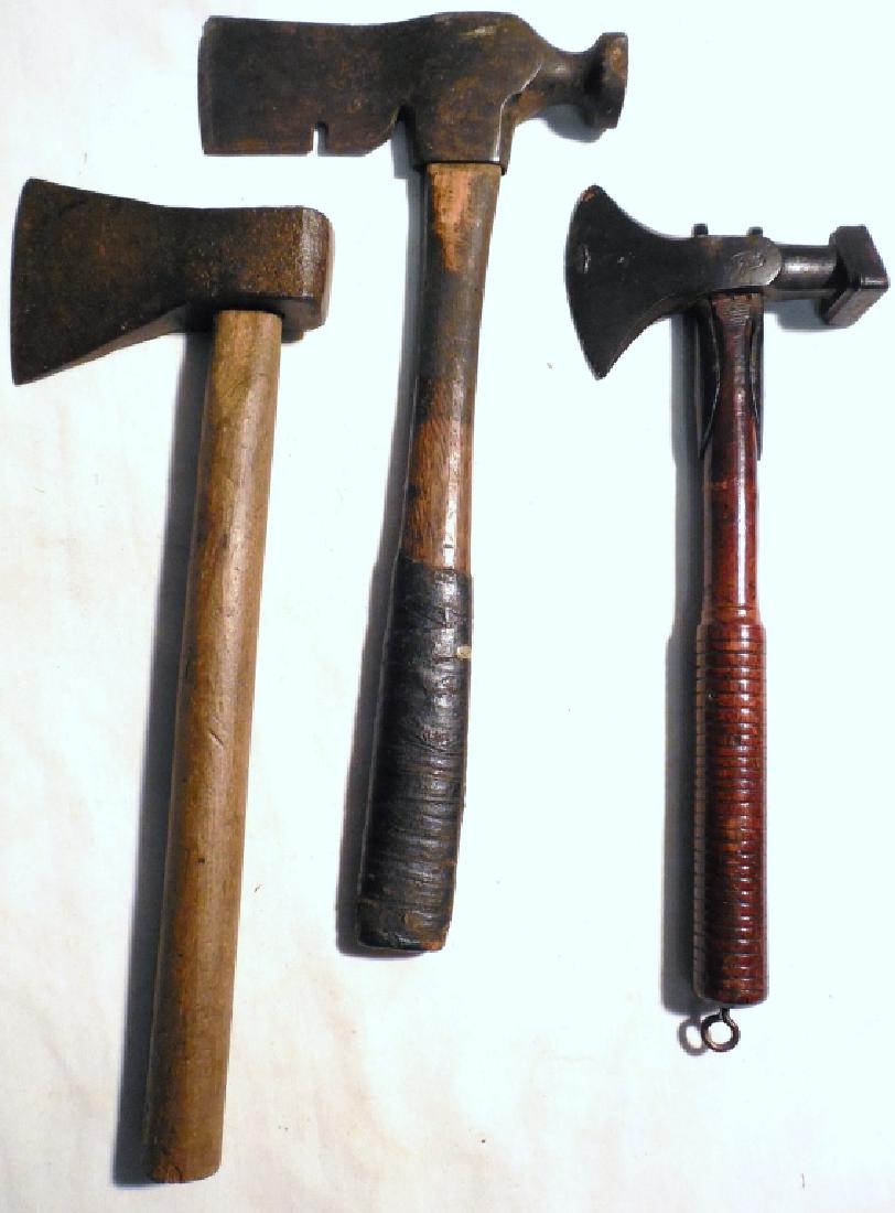 3 Hatchets (used) 10" to 12" long: see photos