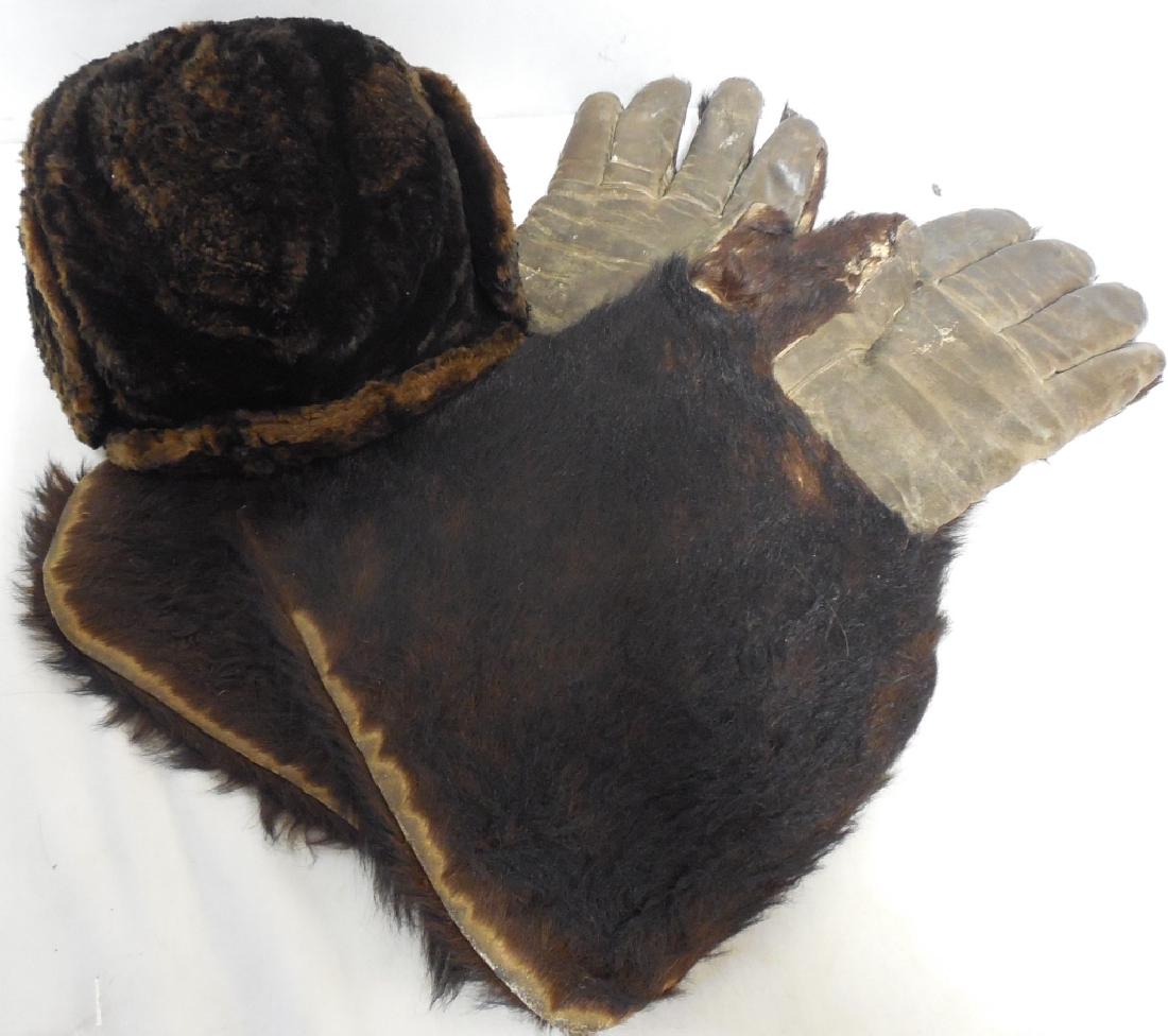 Fur Hat & Gloves: Used