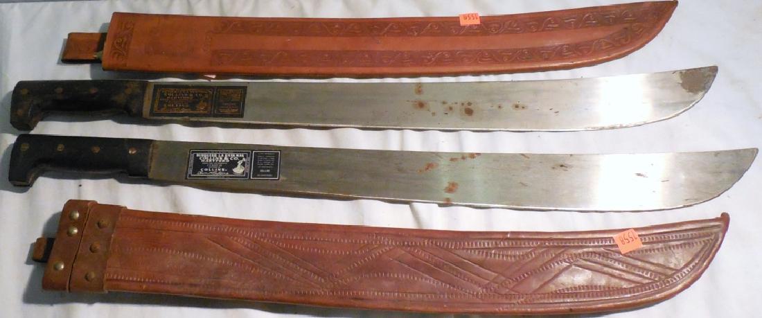 2ea. Collins & Hartford Machetes: used