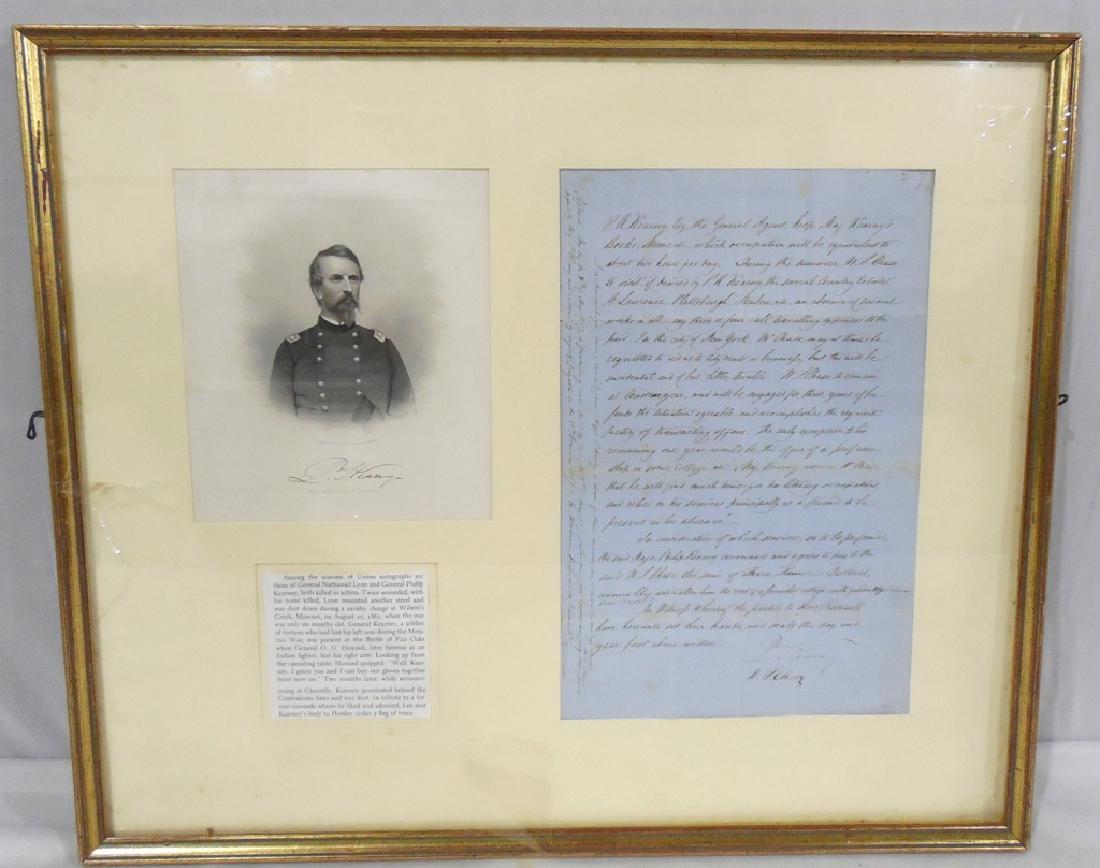 General L. Kearny Philip Letter signed by Kearny: May 4, 1857, 22" x 18"
