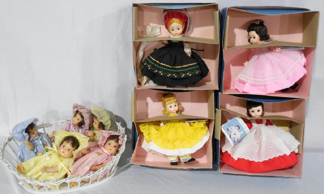 Madame Alexander Dolls Lot: 4 in boxes, 1 set of Dionne Quints