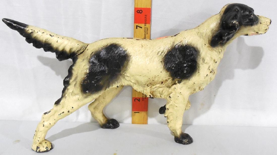 Cast Iron Pointer / Retriever Doorstop: 15 1/2" x 4" x 9" Some flaking