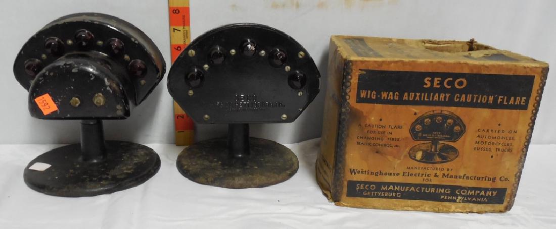 Seco Wig-Wag Auxiliary Caution Flare: Made in Gettysburg PA; one box only