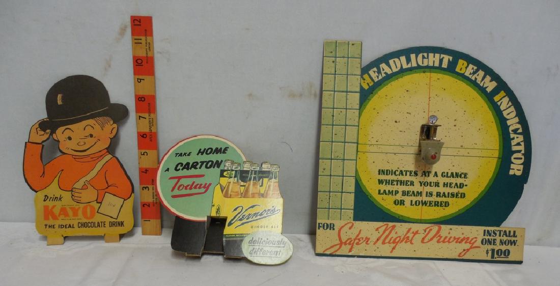 Vernor's Ginger Ale Topper Display: Kayo Chocolate Drink - Headlight Beam Indicator