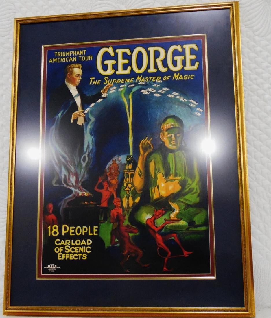George the Supreme Master of Magic: 25.5" wide x 33.5" high