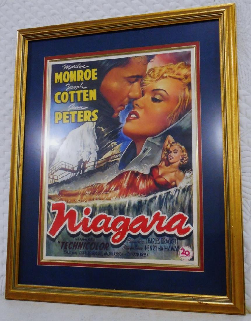 Niagara Movie Poster w/ Marilyn Monroe: 20.5" wide x 25" high