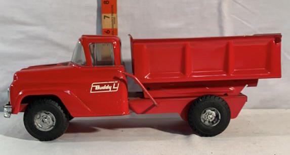 Red Buddy L Dump Truck: 15 in. long see photos