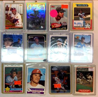 Baseball Cards approx 200 Ken Griffey Nolan Ryan: Mike Piazza Pete rose Ken Griffey Junior Steve Carlton Hank Aaron many others