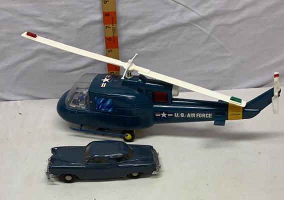 Marx helicopter and wind-up Studebaker: used as is see photos Wind-up works