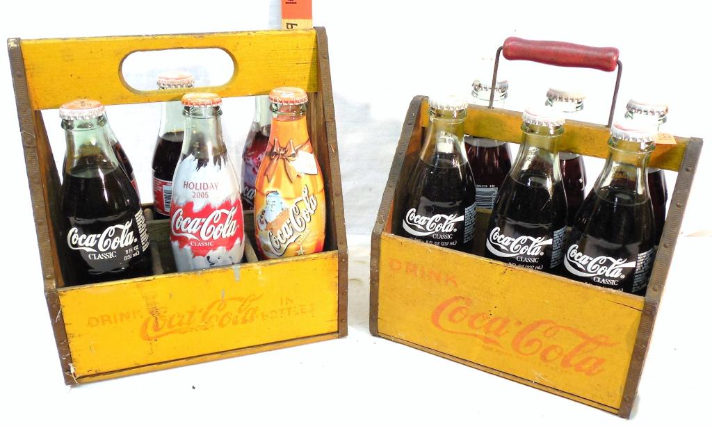 2 Wooden Coca-Cola 6 Pack Carriers (1 of 3)