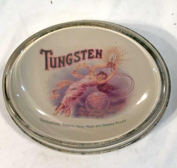 3 Cigar Store Change Trays: Tungsten - Brown Beauties - The Siren 7 1/2 inches Across Used as is see photos