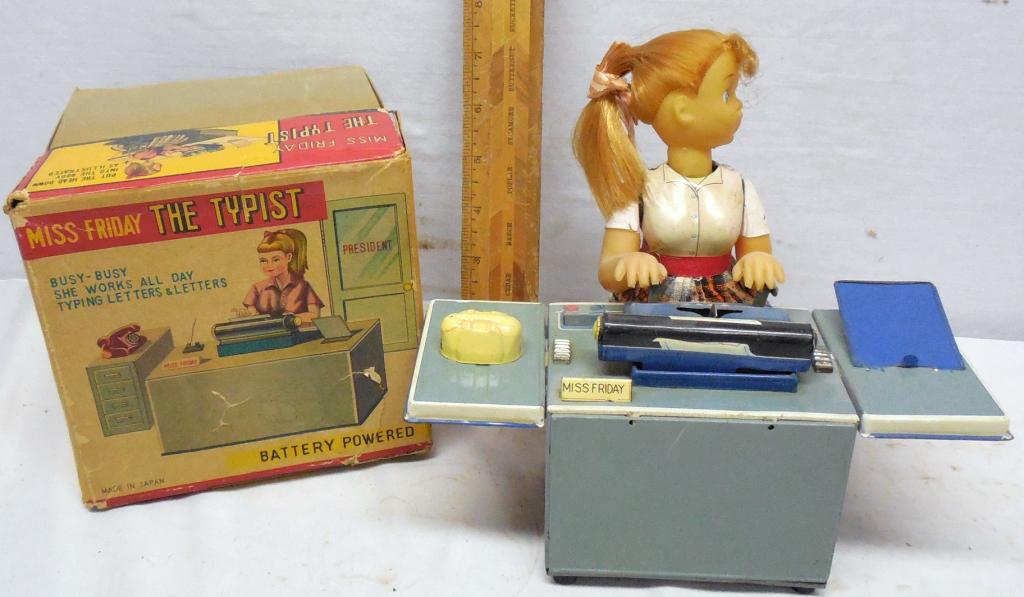 Miss Friday The Typist with Box: Battery Powered untested Used see photos