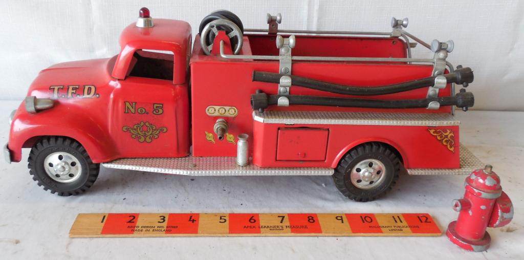 Tonka Toys No. 5 T.F.D. Fire Truck: see photos