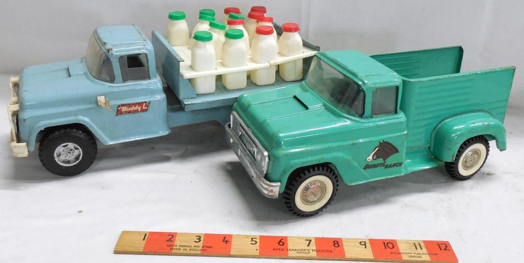 Buddy L Milk Truck and Buddy L Ranch Truck: Used see photos