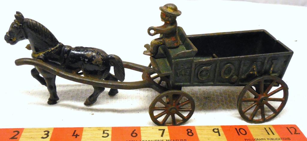 Cast Iron Coal Wagon with Driver (1 of 5)