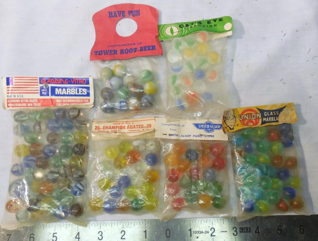 6 Bag's Mixed Marbles (1 of 4)