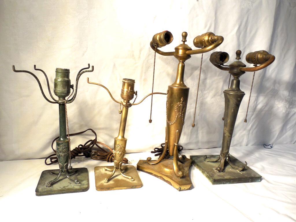 4 Pairpoint Lamps 2 Boudoir 2 Taller: Used as is see photos