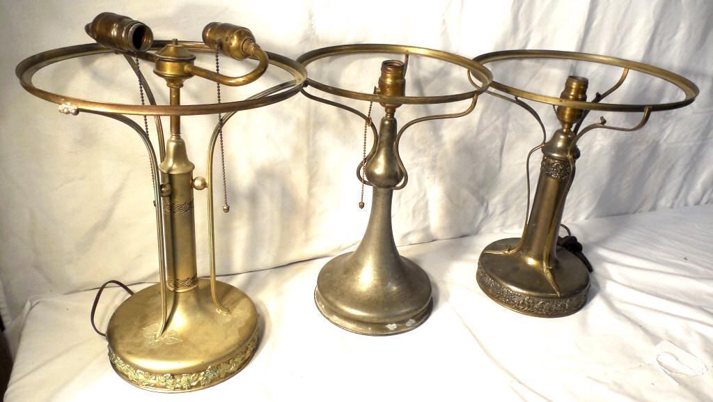 3 Pairpoint Lamps 15'' Tall: Used as is see photos