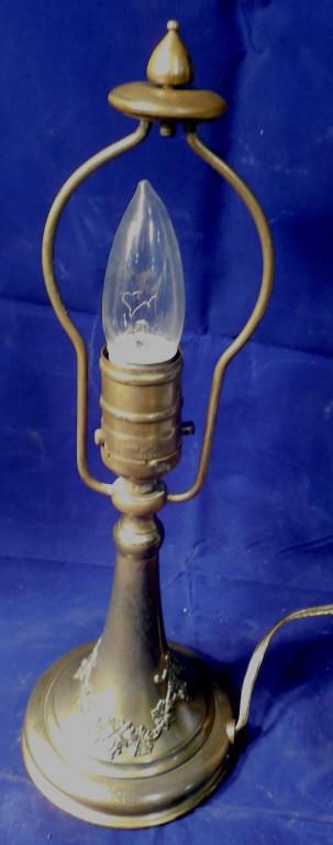 Pairpoint Boudoir Lamp 13'' Tall: Floral motif no shade