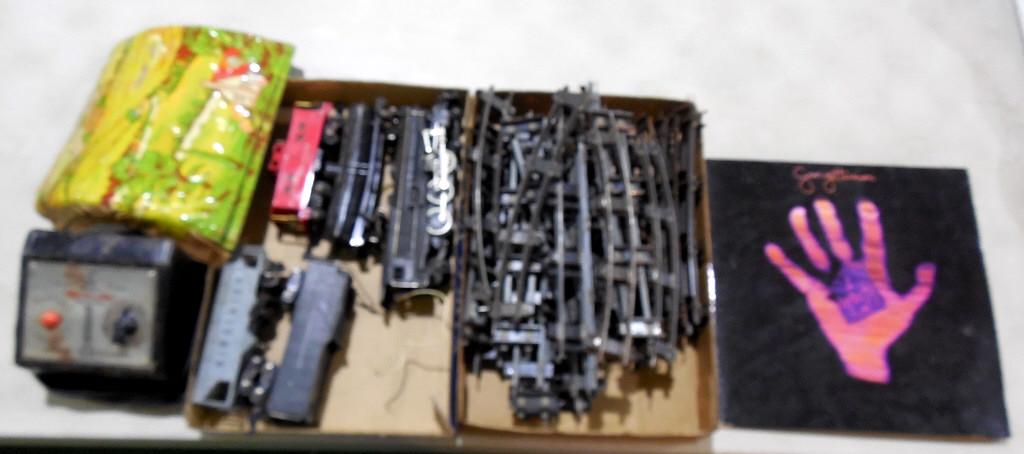 American Flyer Train Set: Also George Harrison record/ train set is broken and missing pcs. Record is bent