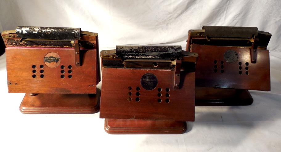 Lot of 3 Organette Autophones Untested: Bellows completely gone on 2 1 hasb been restored (see photos) As is