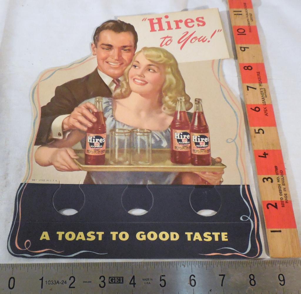 Hires Root Beer Cardboard Sign 8'' x 11'' (1 of 3)