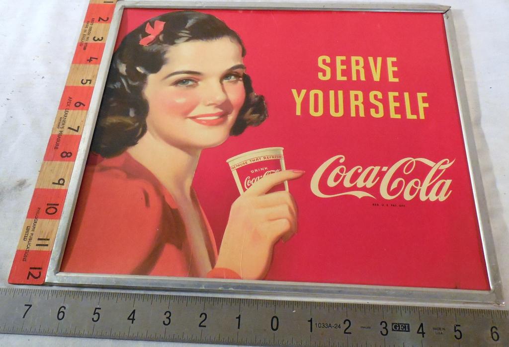 Coca Cola Paper  Sign (1 of 2)