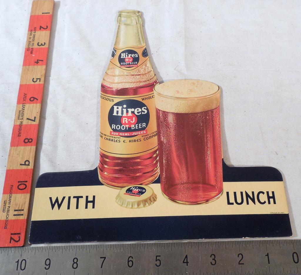 Hires Root Beer Cardboard Sign (1 of 2)