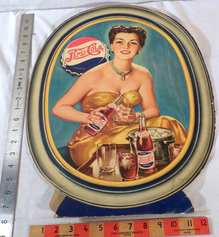 Pepsi Cola Cardboard Sign (1 of 9)