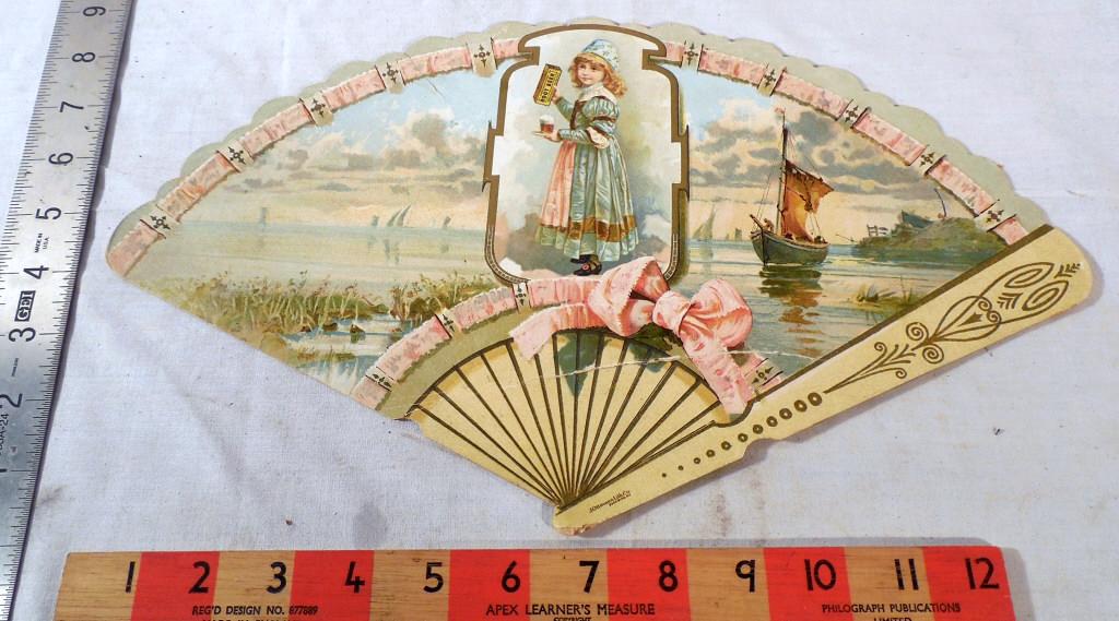 Hires Root Beer Paper Fan: Used As Is See Photos