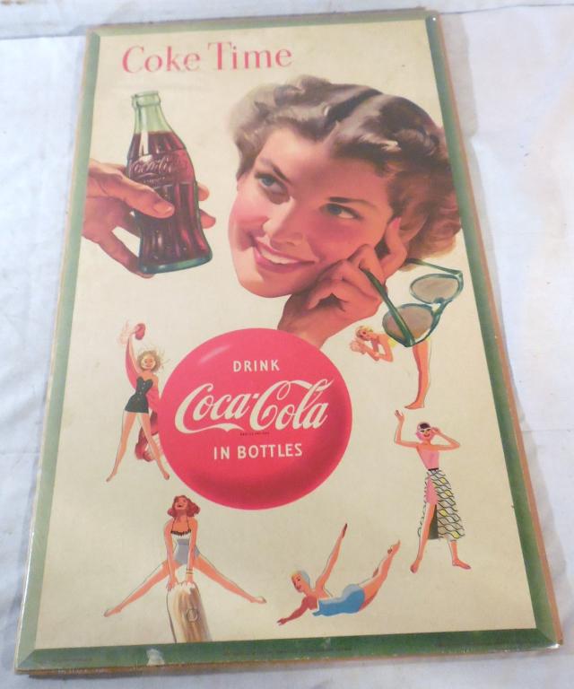 Coke Time Sign Cardboard 27" x 16" (1 of 3)