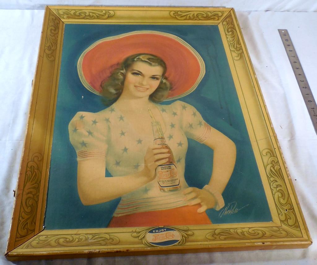 Pepsi Cola Framed Cardboard Picture (1 of 11)