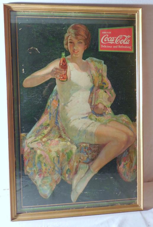 Coca Cola Lady w/ Bottle Cardboard (1 of 9)