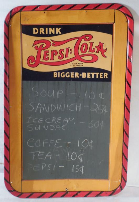 Pepsi Cola Metal Chalkboard 30" x 19 1/2" (1 of 6)